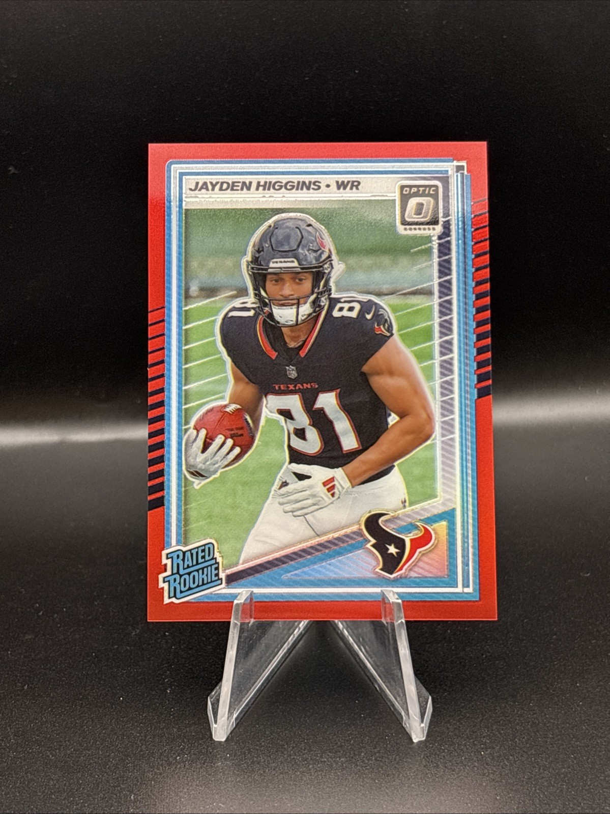 2025 Donruss Optic - Jayden Higgins - Rated Rookie Red Holo -/149 #225 - Hou