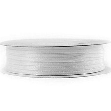 White Double Faced Polyester Satin Ribbon 1/16 In x 100 Yards Crafts