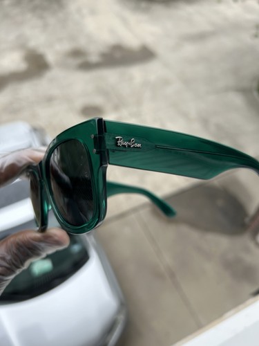 NEW RB0840S Ray-Ban Mega Wayfarer Transparent Green Frame Gray lens 51mm