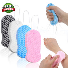 4 PCS Dead Skin Remover 3D Magic Exfoliating Bath Sponge Reusable 3D Super Soft