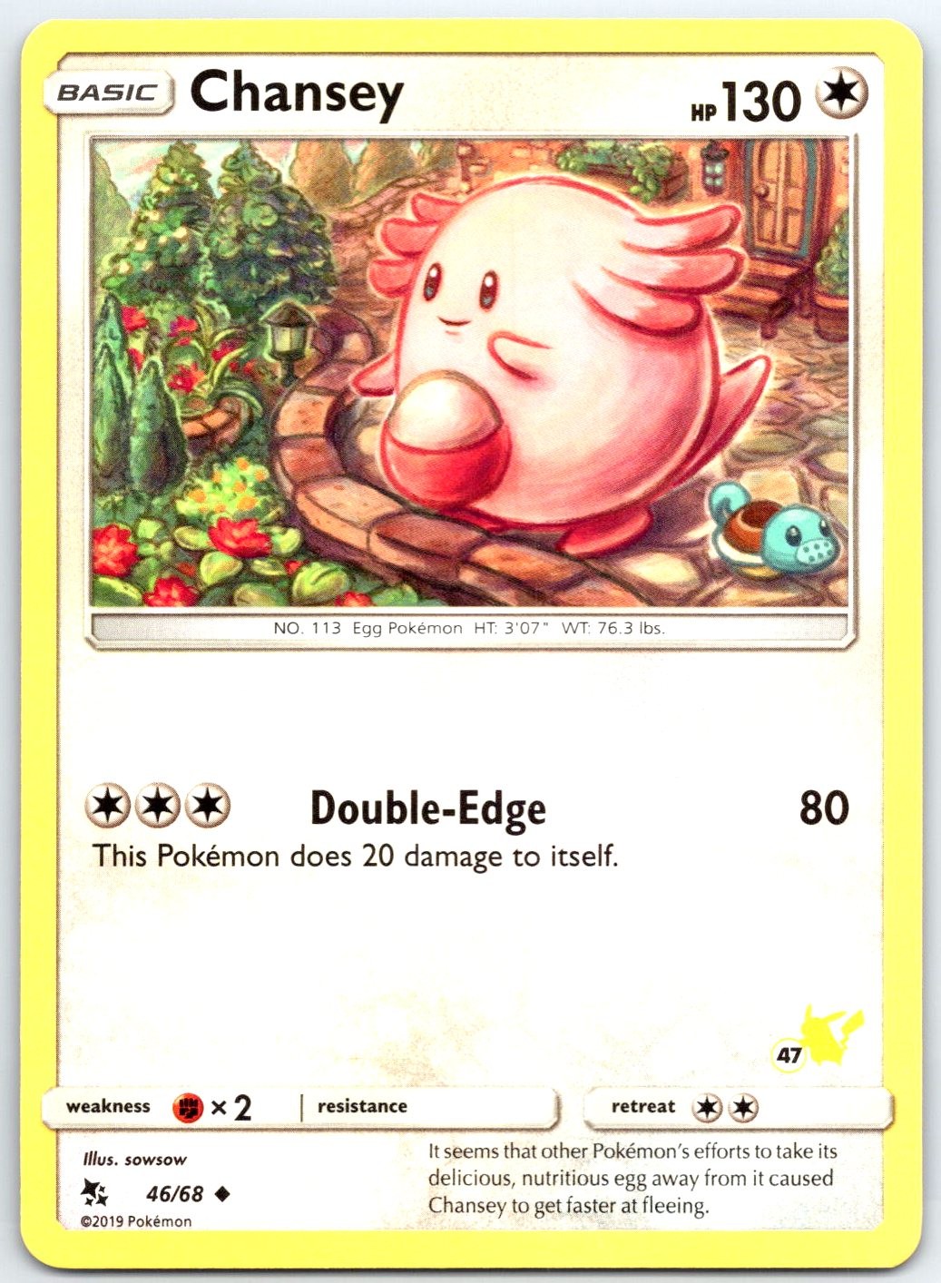 CHANSEY - 46/68 (#47 PIKACHU STAMPED) - Pokemon - 046/068 Battle Academy - NM/M