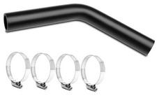 2" ID Gasoline Fuel Filler Neck Hose  45 Degree  with 4 Clamps - 15 7/8" Length