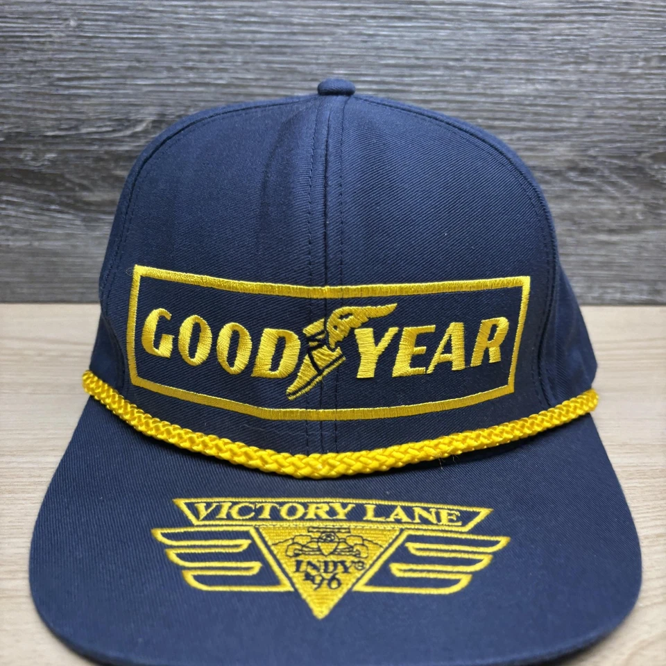 Vintage Goodyear Hat Cap Snap Back Mens Racing Indy 96 Victory Lane 90s - Image 2 of 4