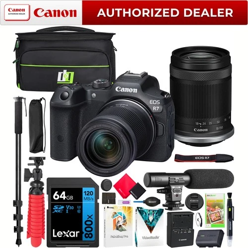 Canon EOS R7 Mirrorless Camera + RF-S 18-150mm F3.5-6.3 IS STM Lens Kit Bundle