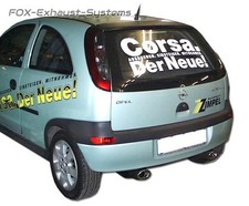  Duplex Komplettanlage ab Kat Opel Corsa C 115x85 schräg mit Abs.
