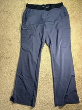 Healing Hands Scrub Pants Women Large Gray Pockets Lightweight