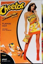Spirit Halloween Adult Flamin' Hot Cheetos Dress Costume Size Large 12-14 NEW