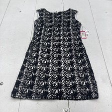 Vince Camuto Desert Horizons Dress Womens 8 Black Lace Sleeveless Shift Party