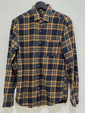 J.Crew Shirt Mens Small Blue Orange Plaid Flannel Casual Button Up Slim Fit