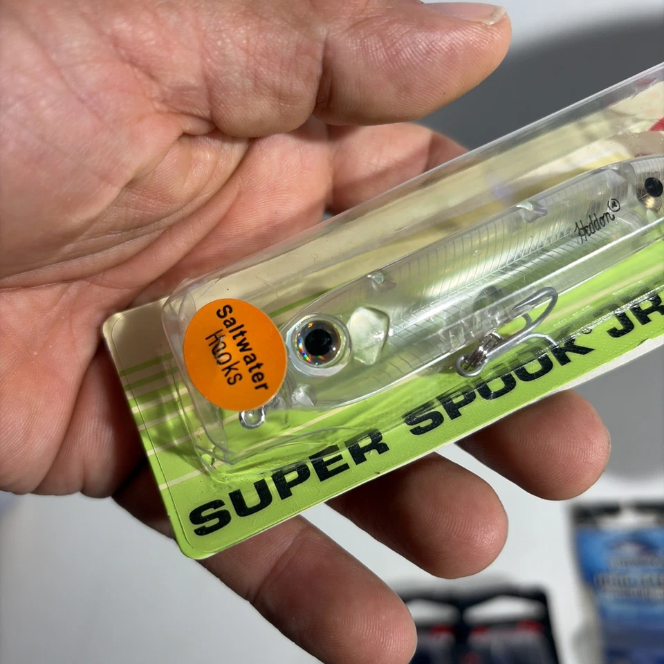 Lote de 4 señuelos de pesca Heddon Super Spook Bandit Minnow Williamson Abyss Foto 4 de 4