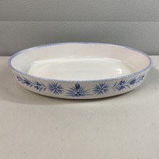 Provence blue and white cornflowers pattern large oven to table serving dish @L 