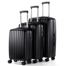 UrbanExporer Luggage Sets 3-Piece, ABS+PC Lightweight Suitcase Set with Spinn...
