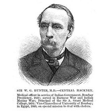 Sir William Guyer Hunter MP for Central Hackney - Antique Print 1886