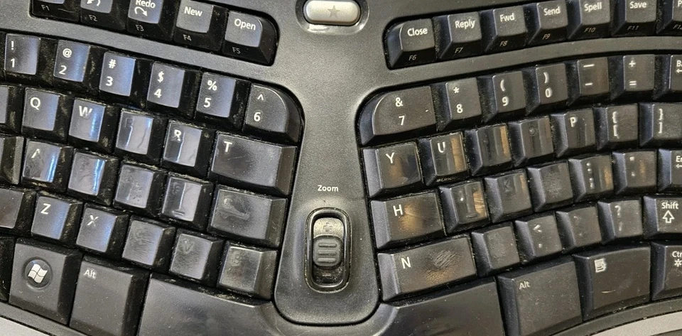 Teclado Ergonómico Microsoft 4000 v1.0 - Modelo KU-0462 - USB Cableado PROBADO FUNCIONA Foto 4 de 4