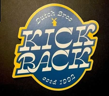 Dutch Bros Blue/Yellow/ White Kick Back Sticker Collectable New!