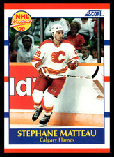 1990-91 Score Canadian Stephane Matteau #381 Calgary Flames Rookie NHL Hockey