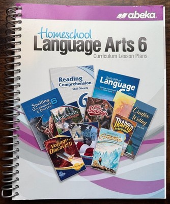 Abeka Homeschool Language Arts 6 Curriculum Lesson Plans Spiral-Bound Book 2023