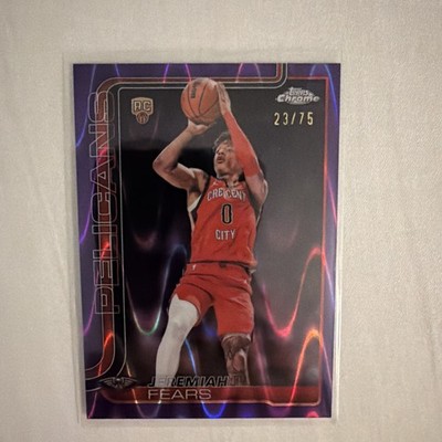 2025-26 Topps Chrome Update  - Jeremiah Fears Purple Wave-Refractor /75 (RC)