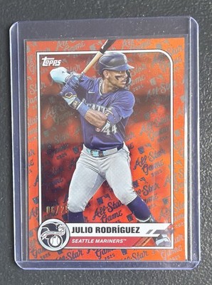 2025 Topps All-Star Game - Julio Rodriguez, Julio Rodriguez #32 Orange Foil /25