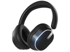 COOSII Black Bluetooth Over-Ear Headphones, Adjustable Headband, Rotatable 90
