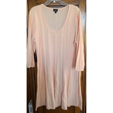 Torrid Peach Cable Knit Fit and Flare Sweater Dress 3 3X 12075842