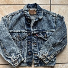 Vintage 80s Levi  s Denim Jacket kids Size Small acid wash