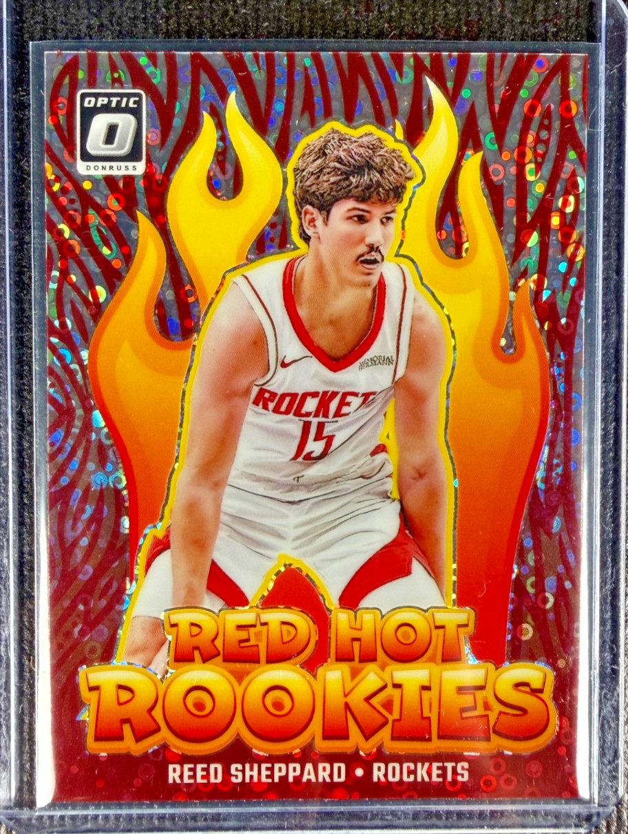 2024-25 Panini Donruss Optic Reed Sheppard Red Hot Rookies Fast Break Prizm RC