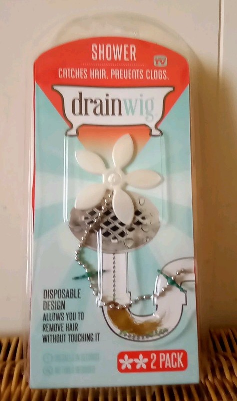 New 2 Pack Drain Wig Shower Catches Hair, Prevents Clogs