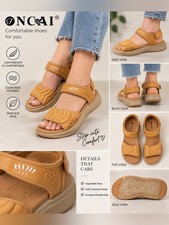 Women's Tan Adjustable Comfort Sandals