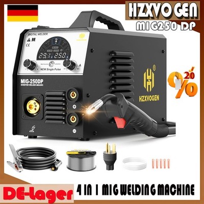 250A MIG Schweißgerät Multifunktion Inverter   Gas/Gaslos für Stahl & Aluminium