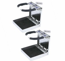 Pair Folding Drink Holder Stainless Steel Adjustable Cup Holder Boatcarcamper
