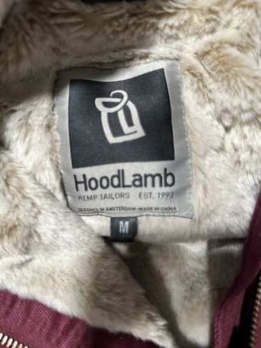 Hoodlamb Ladies’ Long Coat Size M Burgundy - Picture 2 of 5