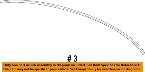 BMW OEM 04-10 525i Back Glass Reveal Moldings-Lower Molding 51317115412 - Picture 2 of 2