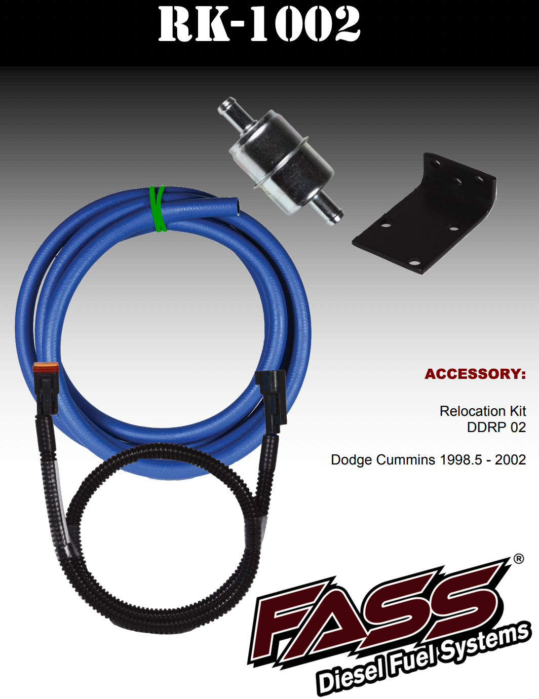 FASS DRP02 Fuel Replacement Pumps Relocation Kit for 9802 Dodge