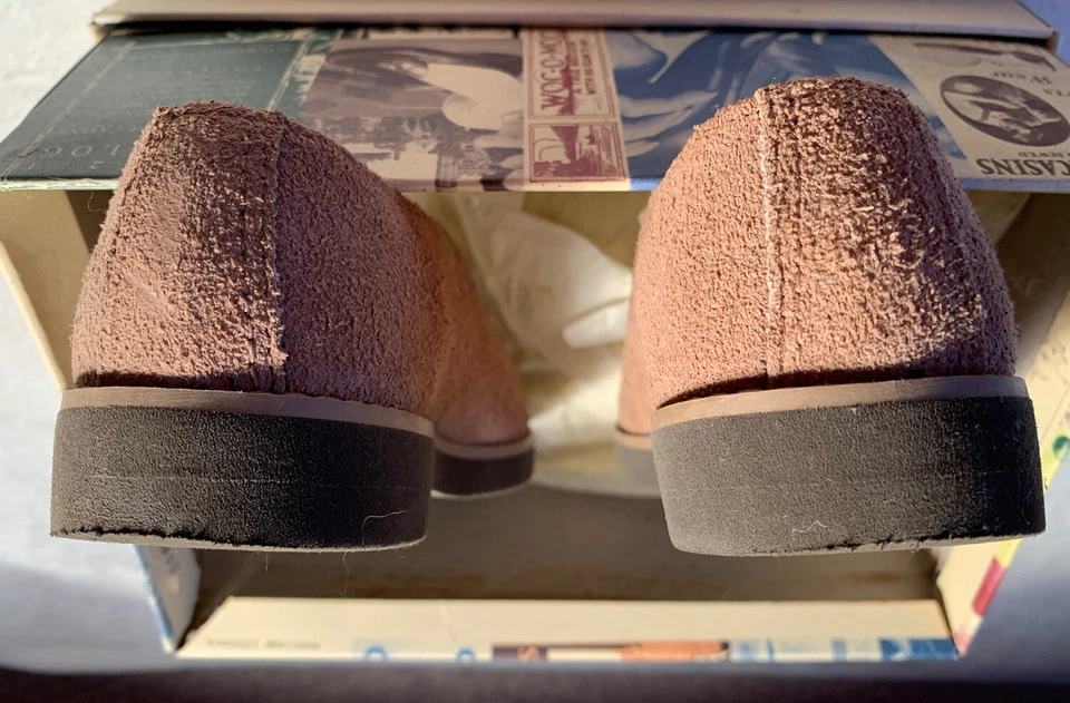 复古贝斯女孩蹒跚学步的棕褐色鞋磨砂皮革 10.5 码中码带扣 — 第 4/4 张图片