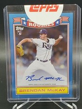 2020 Archives 1990 Topps Rookies Blue /25 Brendan McKay #90RA-BM Rookie Auto RC