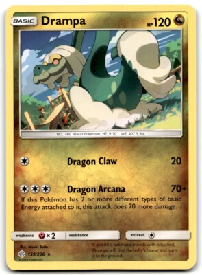 2019 Sun & Moon - Cosmic Eclipse Drampa Basic/Rare #159