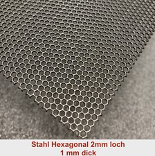Streckmetall Stahl DC01, Hexagonal HV2-2,5, 1000mm x Ihre Wunschbreite x 1mm