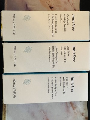 Lot of 3 Innisfree Cica Toner W/ Bija Seed Oil 6.76 fl oz Facial Toner 2026 NEW