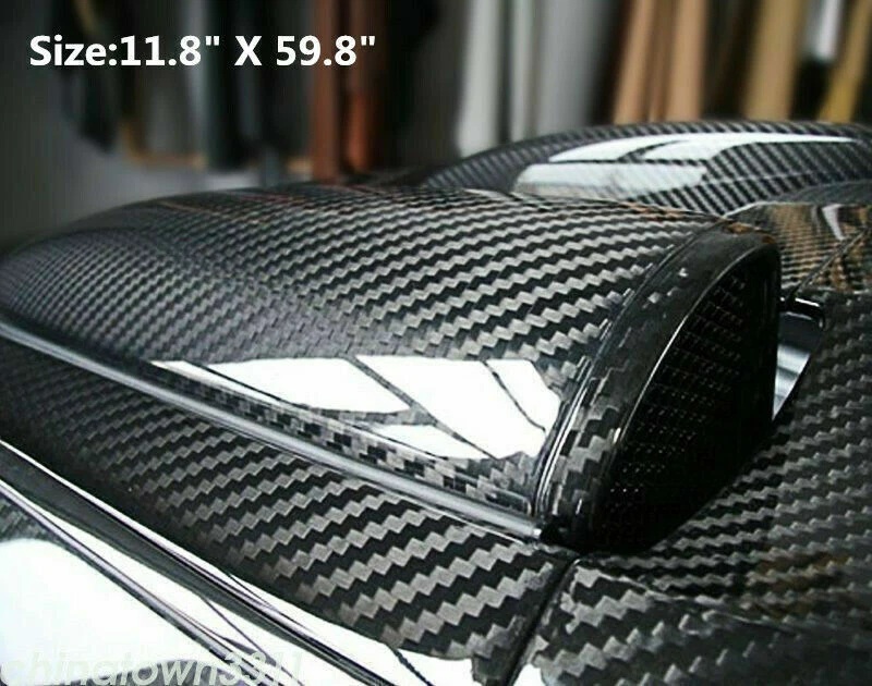 Auto Accessories Car Sticker 7D Ultra Gloss Glossy Black Carbon Fiber Vinyl Wrap - Image 4 of 4