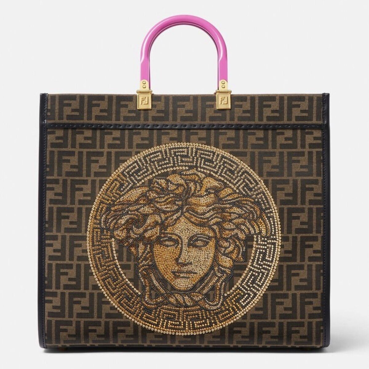 New Fendi X Versace Fendace Collaboration Sunshine FF Medusa New Fendi X Versace Fendace Collaboration Sunshine FF Medusa