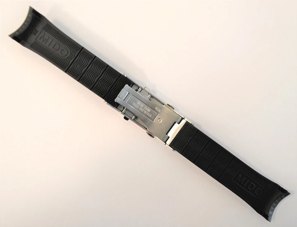 Оригинальный MIDO Ocean Star модель M026430A черный резиновый ремень группы с застежкой пряжки - Изображение 3 из 4
