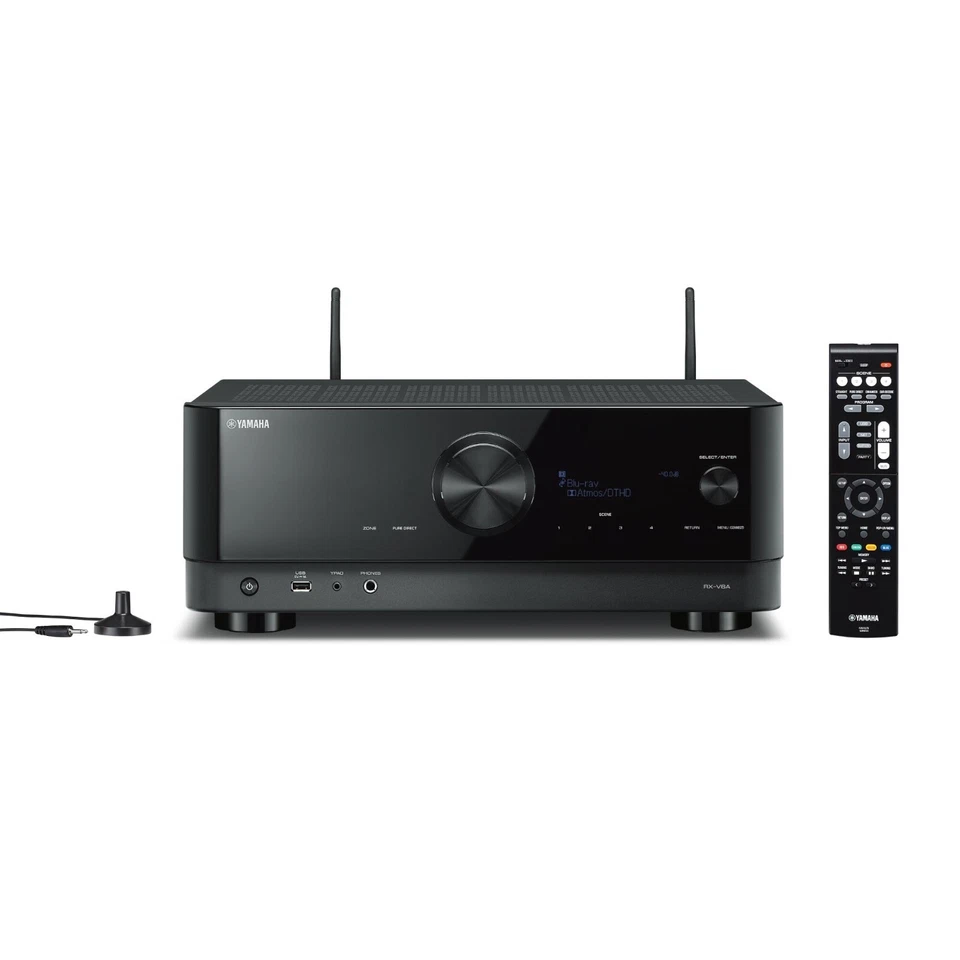 Yamaha RX-V6A 7.2-Channel 100 Watt Zone 2 AV Receiver with MusicCast (Black) - Image 3 of 4