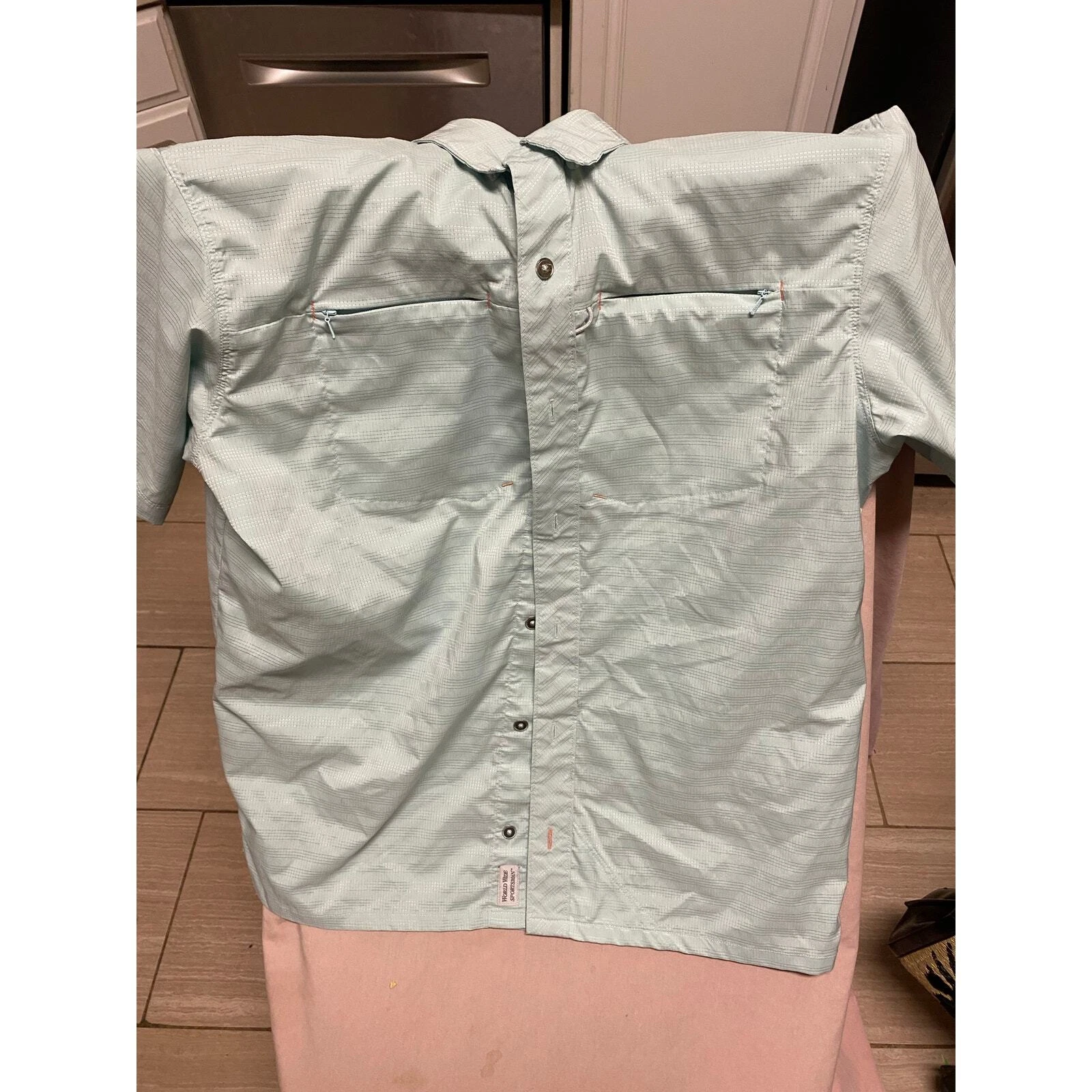 White World Wide Sportsman Fishing Shirt Size Large
