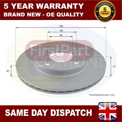 Fits Vauxhall Viva 2015-2019 1.0 + Other Models Firstpart Front Brake Disc #1