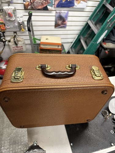 TANDBERG 2T PARTS-TAPE RECORDER OUTSIDE CASE, WOOD CONSOLE CASE, W/ SPEAKER