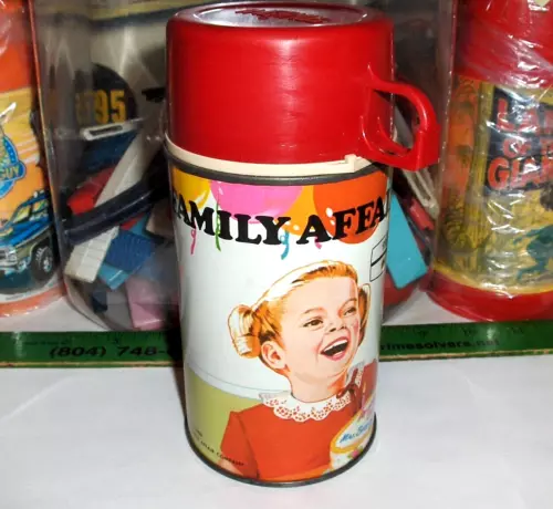 FAMILY AFFAIR`1969`MISS BEASLEY-METAL THERMOS BRAND LUNCHBOX-THERMOS- DECENT