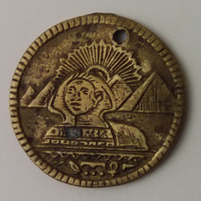 Sears Catalog Egyptian Sphinx Pyramids Pharaoh Magic Medallion 31mm