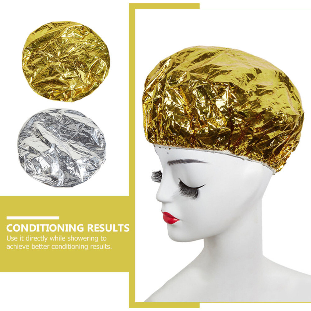 10pcs Hair Coloring Shower Caps Aluminum Foil Processing Caps Hair