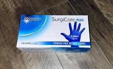 SurgiCare Plus Nitrile Exam Gloves, Blue, 200/Box, X-Small, MARK3, 100-1930-5